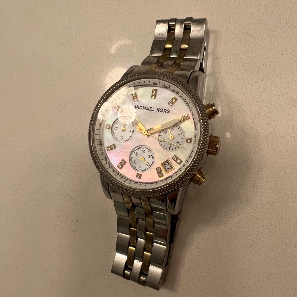 Women’s Silver and Gold Michael Kors Watch